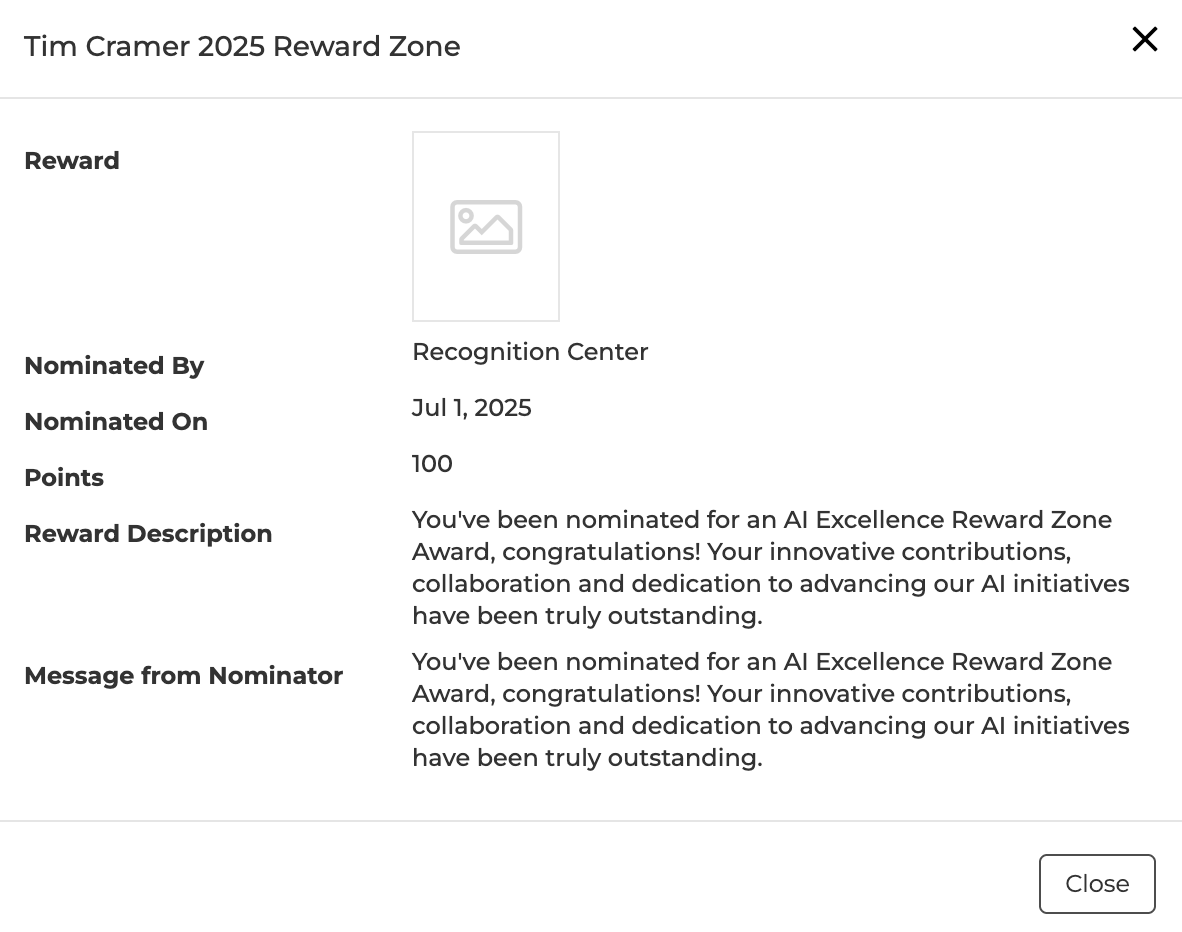 AI Excellence Award nomination from Red Hat Recognition Center
